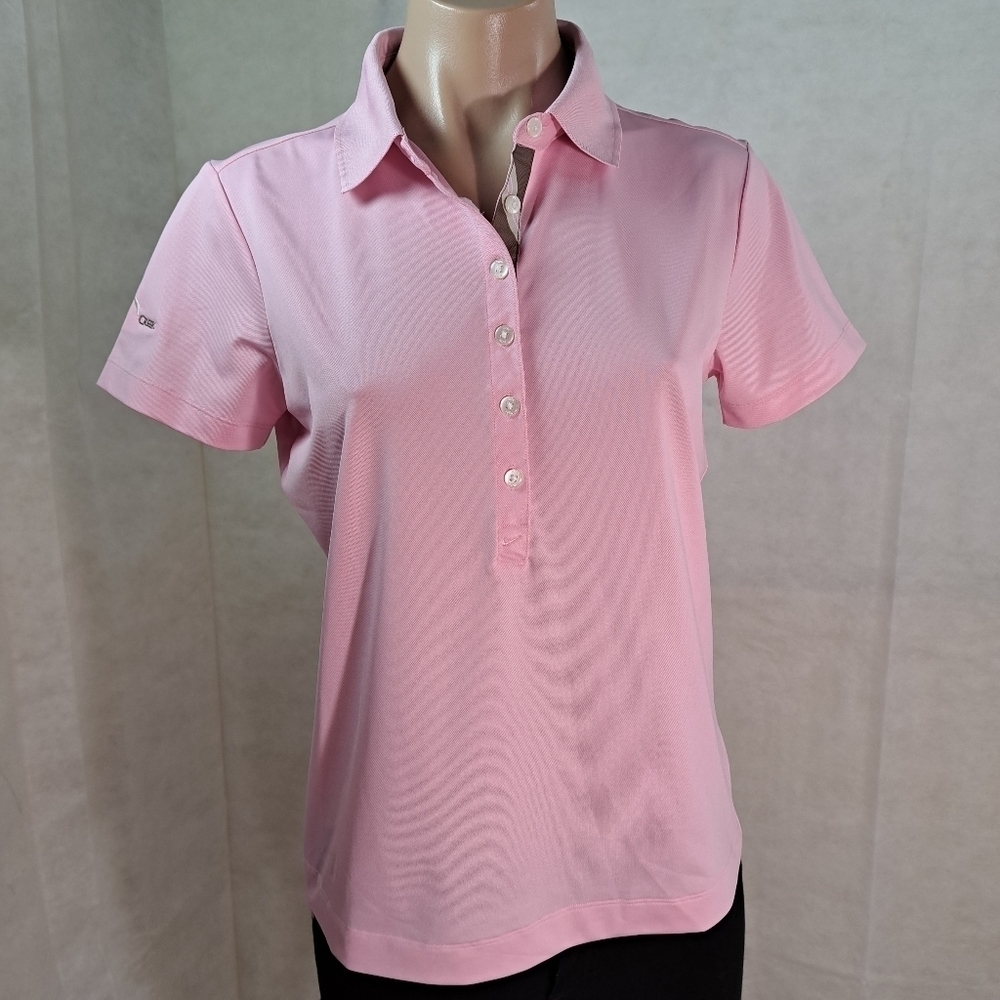 NIKE Pink Short Sleeve Fit Dry Golf Shirt NWT Women's Size Small